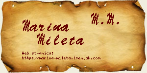 Marina Mileta vizit kartica